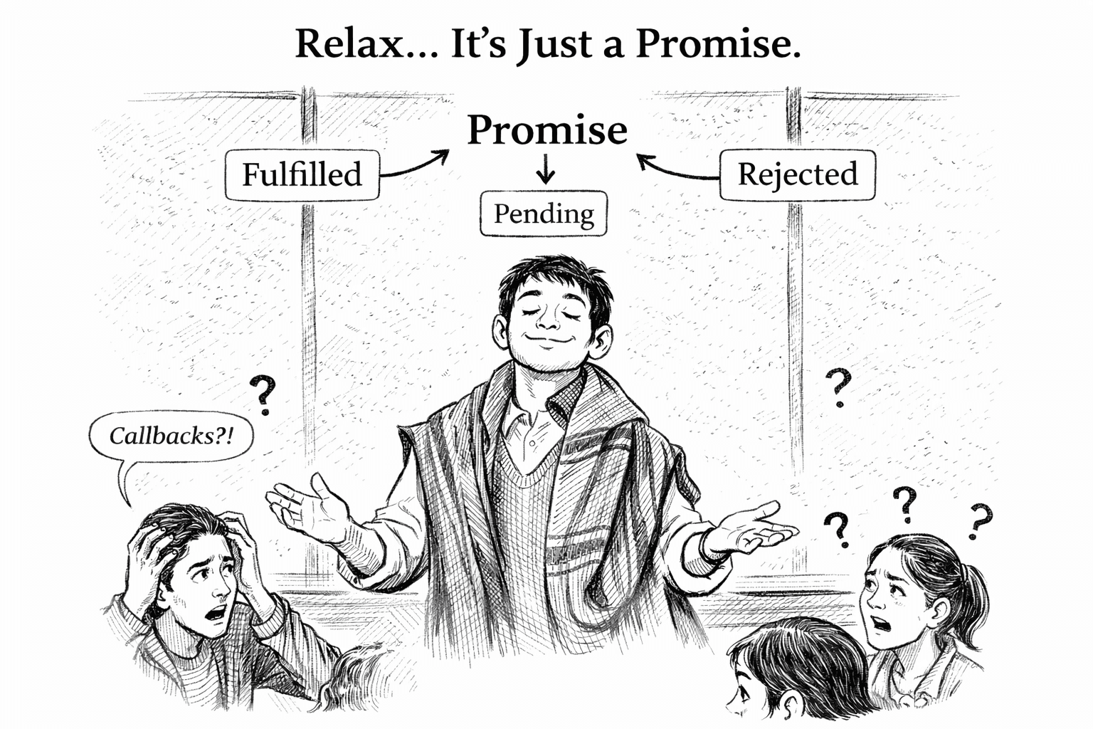 JavaScript Promises, Explained Through a Guy Trying to Go Viral